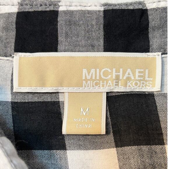 Michael Kors‎ Women's Cotton Button Down Shirt Roll Tab Sleeves Medium - Picture 4 of 4